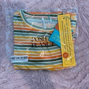 NWT Posh Peanut Basic Short Sleeve & Short Length Pajama